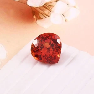 AAA makellos natürlicher Ceylon orange Saphir Herz lose Edelsteinschliff 10,60 ct - Bild 1 von 5