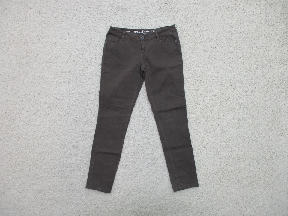 Mossimo Supply Jeans 7 Womens Juniors Size Skinny Stretch Brown Denim Mid Rise - Image 1 of 4