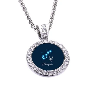Scorpio Star Sign Constellation Silver Colour Necklace With Pendant + Gift Box - Picture 1 of 4