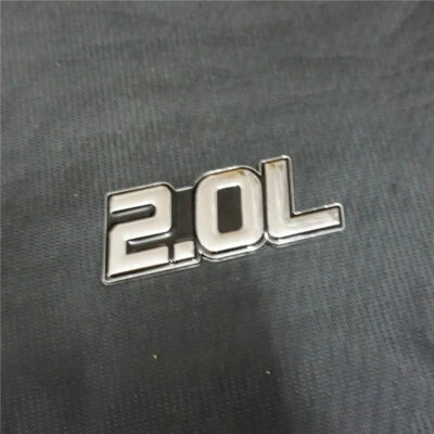 1 pieza cromo 2,0 L metal negro calcomanía pegatina insignia emblema coche deportes carreras limitado Foto 1 de 4