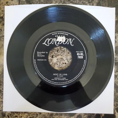 IMPORT Johnny Cash Next In Line/Don't Make Me Go 7" 45 RPM LONDON 45-HL-7020 - Image 1 of 3