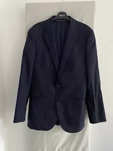 J.CREW Navy LORO PIANA SUPER 120'S WOOL Slim Fit Blazer Size 38 R - Picture 1 of 8