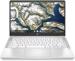 🎁NEW HP 14" WLED HD Chromebook Celeron N4000/4G/32G 14a-na0020nr Ceramic White - Picture 1 of 5
