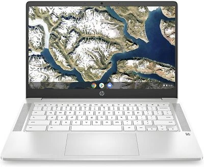 🎁NEW HP 14" WLED HD Chromebook Celeron N4000/4G/32G 14a-na0020nr Ceramic White - Image 1 of 4
