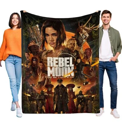 Rebel Moon Flannel Blanket Soft Bed Sofa Throw Birthday Gift All Season Use - Image 1 of 4