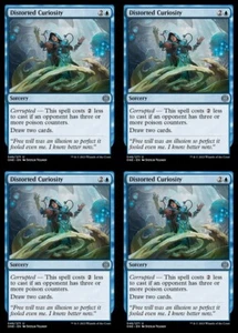 MTG - 4x DISTORTED CURIOSITY - All Will Be One (U) - Picture 1 of 1