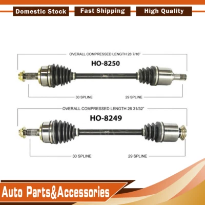 Par de ejes delanteros CV TrakMotive 2 piezas para Honda Ridgeline_LX 2006-2014 Foto 1 de 4