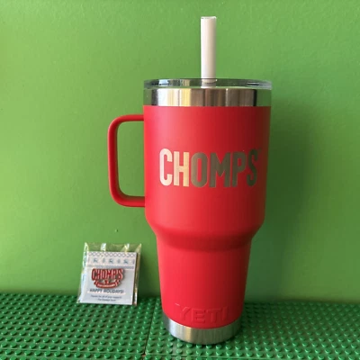 NUEVO PIN CHOMPS FELICES FIESTAS YETI RAMBLER TAZA Y TAZA DE PAJA Foto 1 de 4