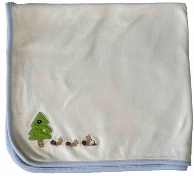 Gymboree Baby Blanket Forest Beaver Tree Holiday Woods Family Cotton Camp 2006 - Image 1 of 4