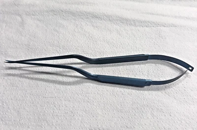 Tijera curva Codman 80-1723 Rhoton Forcep, bayoneta, TI, 8 1/2 " Foto 1 de 4