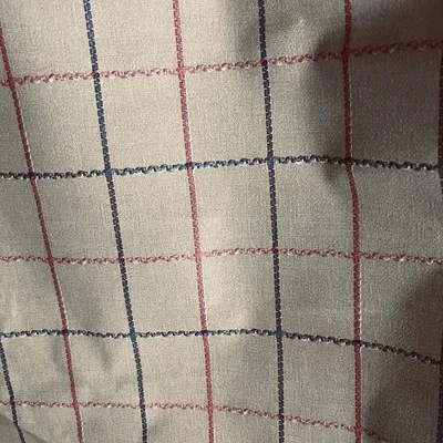 Red Blue Check 2m PIECES WIPEABLE VINYL OILCLOTH PVC WIPE CLEAN TABLECLOTH - Image 1 of 3