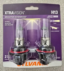 Sylvania - H13 9008 XtraVision Halogen Lamp 2 Bulbs SEALED - Picture 1 of 2