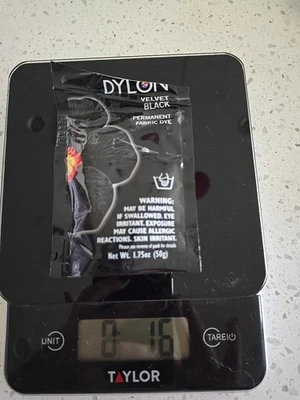 Tela Permanente Dylon Ropa Textiles Tinte, 1.6 Onzas, Terciopelo Negro Foto 1 de 2