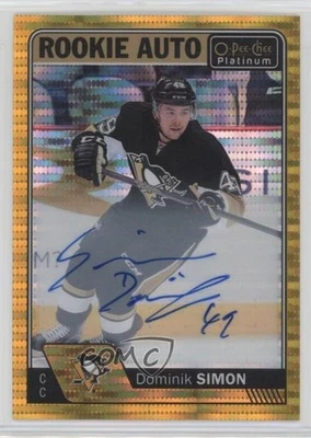 2016-17 O-Pee-Chee Platinum Rookie Seismic Gold /25 Dominik Simon #R-DS Auto RC - Image 1 of 2