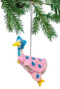 Pato de Pascua Jemina charco adorno hecho a mano lana fieltro seda carretera bazar - Imagen 1 de 1