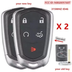 2X for Cadillac 2010-2015 SRX 2013-2014 ATS XTS Remote Key Fob Entry NBG009768T - Foto 1 di 5