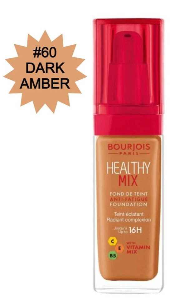 Bourjois Healthy Mix Foundation 60 Dark Amber 30ml - Image 1 of 1