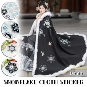 Chinese Style Embroidered Patches Snowflake PatchAccessories Hanfu DIY Sewing - Picture 1 of 34
