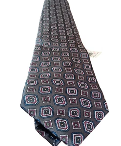 Wembley Necktie 100% Silk Gray Geometric Men's 3.75x60.5 NWT - Picture 1 of 22