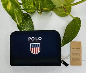 Polo Ralph Lauren Mens/Unisex Wallets Navy Blue With 1976 Crest Flag. Brand New - Picture 1 of 9