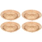 Bamboo Paper Plate Holder - 10 Inch Round Woven Plate Holder, Reusable3831