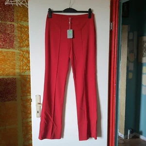 Rote Stoffhose Bootcut designer, Hoss Intropia, Gr 40, Neu mit Etiketten - Bild 1 von 11
