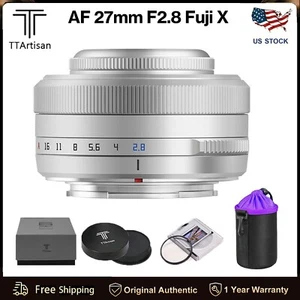 TTArtisan AF 27mm F2.8 XF APS-C Camera Lens for Fuji X-Mount Cameras Silver - Picture 1 of 12
