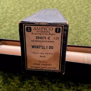 Ampico Piano Roll What I’ll Do Waltz - Key E Flat - Berlin - Adam Carroll - Picture 1 of 7