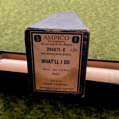 Ampico Piano Roll What I’ll Do Waltz - Key E Flat - Berlin - Adam Carroll - Image 1 of 4