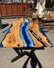 Handmade Blue Epoxy Dining Table for Home, CoffeeTable, Center Table