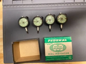 NEW in Box Set of 4 Federal USA Made Dial Indicators 0.001" 0-.250" - Picture 1 of 4