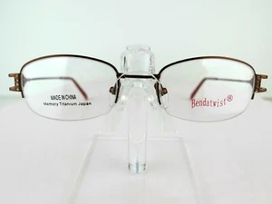 BEND-A-TWIST M-13 Brown 50-18-135 mm MEMORY TITANIUM Eyeglass Frame - Picture 1 of 8