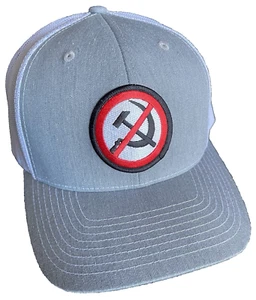 New Anti Communist Embroidered Emblem Trucker Hat Unisex - Picture 1 of 13
