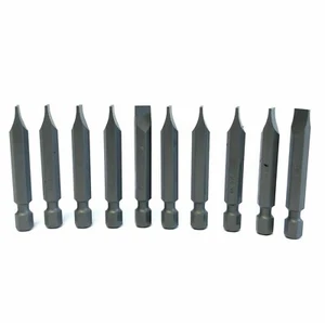 Flat Head Screwdriver Bits 50mm BIT 1/4" EM S2 Socket Insert 1 2 5 or 10 Pack - Picture 1 of 9