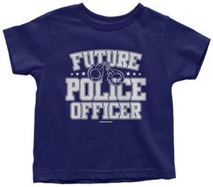 Futuro Oficial de Policía Niño Pequeño Camiseta Policía Orgulloso Hijo Hija Regalo - Imagen 1 de 10