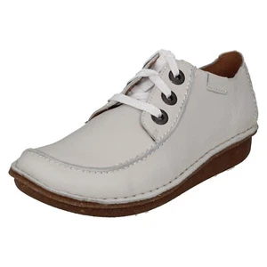 Mujer Clarks 'Divertido Dream' Cuero Casual Cordones Zapato Plano - D & Ajuste E - Imagen 1 de 65