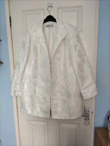 Size 20 Ivory Kasper Wedding Mother of Bride Blazer Jacket - Picture 1 of 12