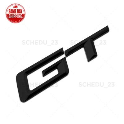 18+ Negro Brillante GT Letra Emblema Insignia Tapa M Sport Serie 6 Rendimiento Foto 1 de 4