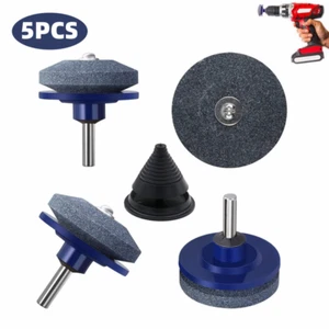 5PCS Lawn Mower Blade Balancer Sharpener Set For Lawn Mower Tractor Garden Tools - Picture 1 of 12