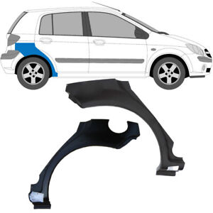 Für Hyundai Getz 2002-2010 5 Tür Radlauf Reparaturblech Kotflügel / Paar