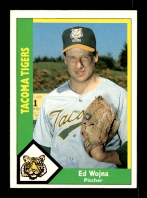 1990 CMC # 588 Ed Wojna Card (ML) Tacoma Tigers AAA Oakland Athletics - Image 1 of 2