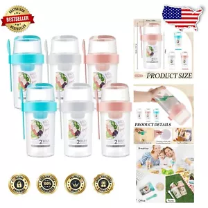 Doppellagiger Salat Shaker Behälter Set - BPA-frei, mit Gabel & Dressinghalter - Bild 1 von 9