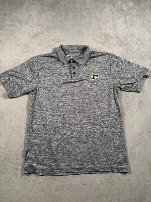 Purdue Boilermakers Shirt Adult Medium Golf Polo Gray Performance Holloway Mens - Image 1 of 4