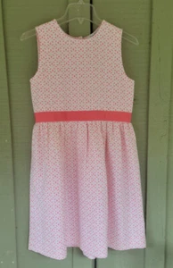 Nuevo Vestido Brooks Brothers Niños Rosa Blanco con Ojales Firls 16 - Imagen 1 de 7