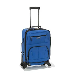 Rockland Luggage 19 Inch Expandable Spinner Carry on Blue - Picture 1 of 3