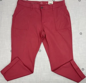 St. John's Bay Pink Stretch Mid Rise Straight Chino Pants Plus Womens Sz 20W NWT - Picture 1 of 11