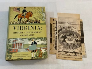 Virginia: History Government Geography HC Vintage School Book 1950s + Bonus - Picture 1 of 16
