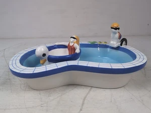 Juego de dos piezas vintage años 90 FWP en forma de riñón piscina fiesta chip and dip - usado en excelente estado - Imagen 1 de 10