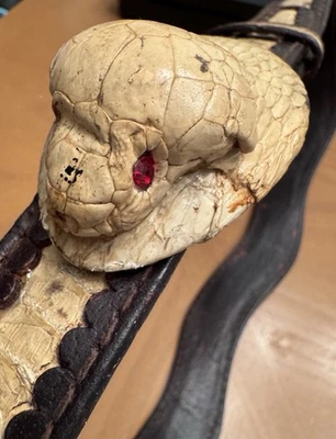 Cinto masculino personalizado pele de cobra branca tamanho 32-36 México animal exótico faroeste - Imagem 1 de 4