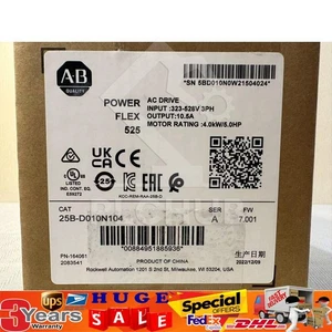 25B-D010N104 Nuevo AB Powerflex 525 AC Drive 4KW 5HP 25BD010N104 EE. UU. Impuestos libres - Imagen 1 de 3